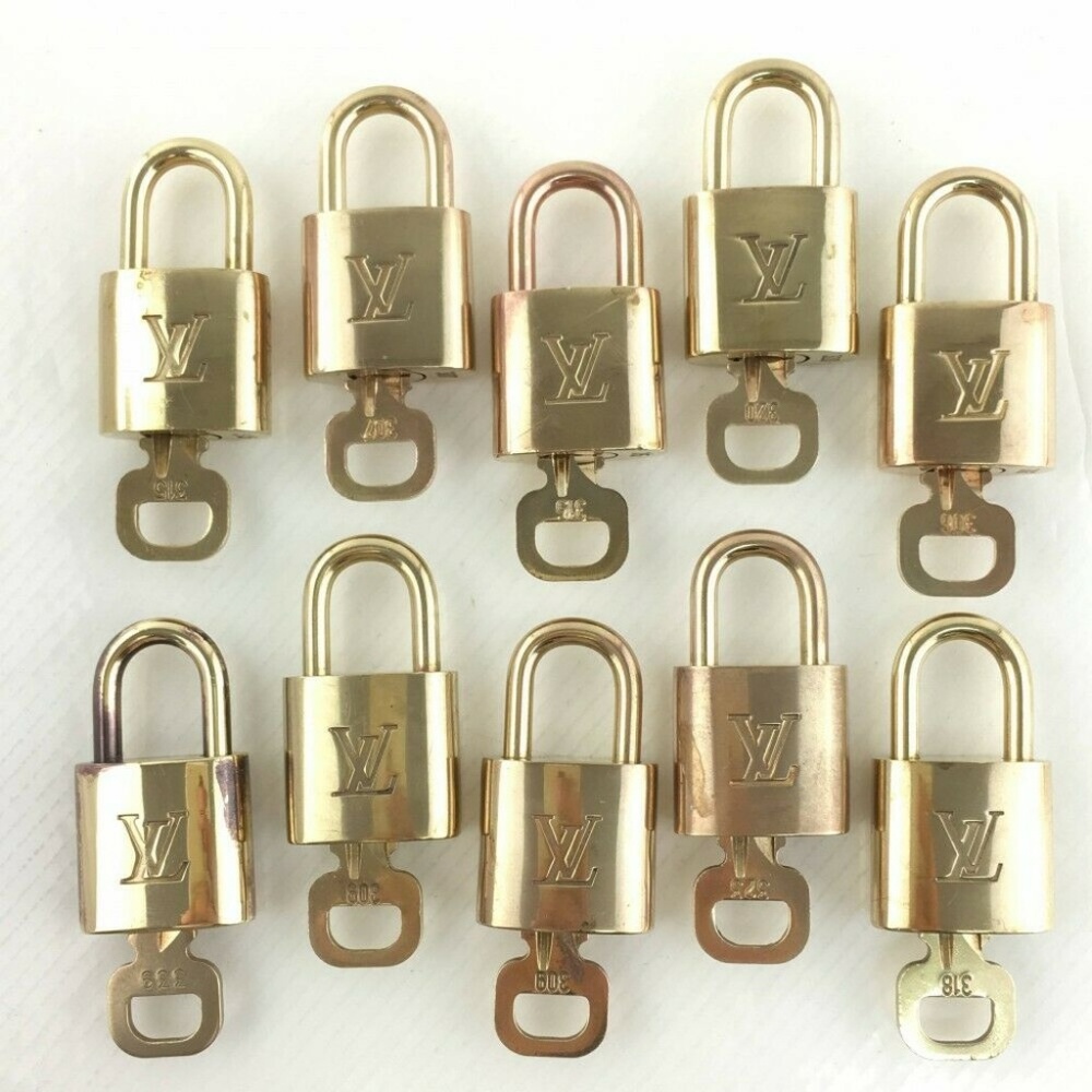 Authentic Louis Vuitton padlock key and lock set